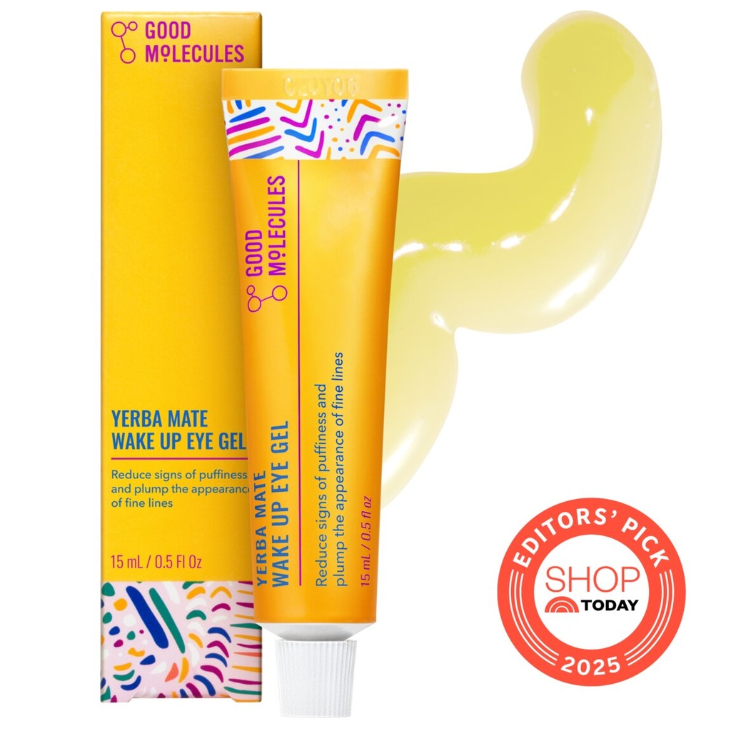 Good Molecules Yerba Mate Wake up Eye Gel - Hydrating Undereye Gel Cream with Hyaluronic Acid & Caffeine