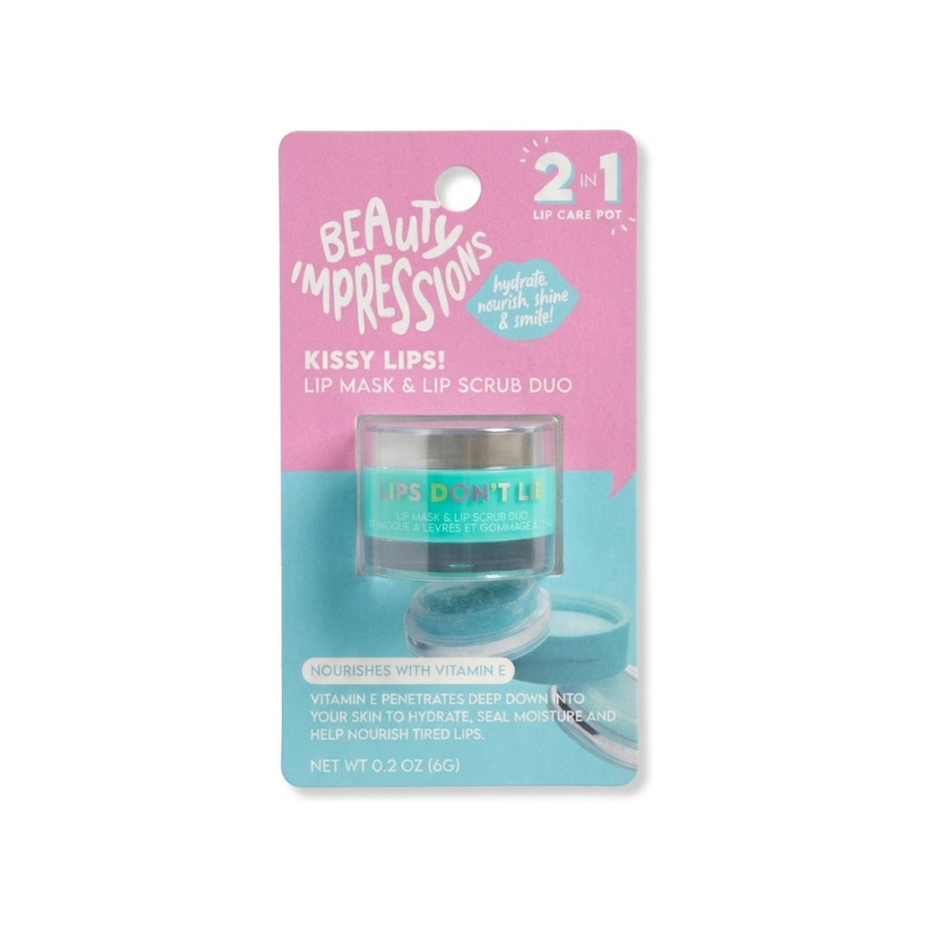 Beauty Impressions Kissy Lips! 2-in-1 Lip Care Pot (Lip Mask & Lip Scrub Duo)